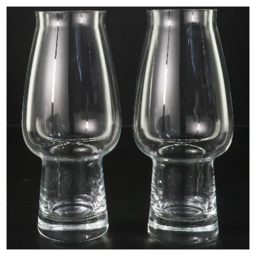 Smukke Ølglas sæt 2 stk. (str. 2 stk Ø 6 cm længde 19,5 cm)