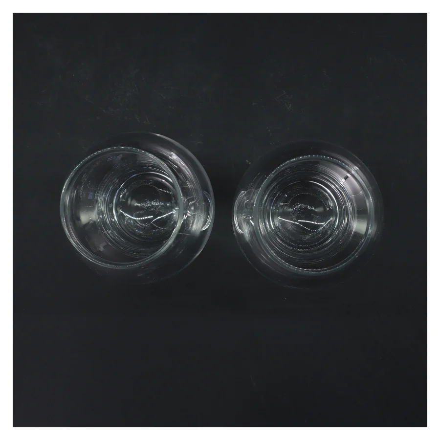 Smukke Ølglas sæt 2 stk. (str. 2 stk Ø 6 cm længde 19,5 cm)