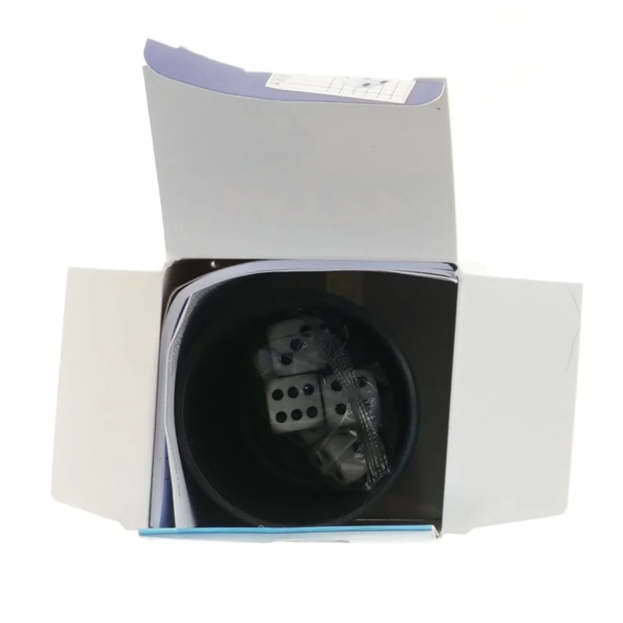 Yatzy spil med terninger fra Jeg ser 'Games for Fun' på emballagen.