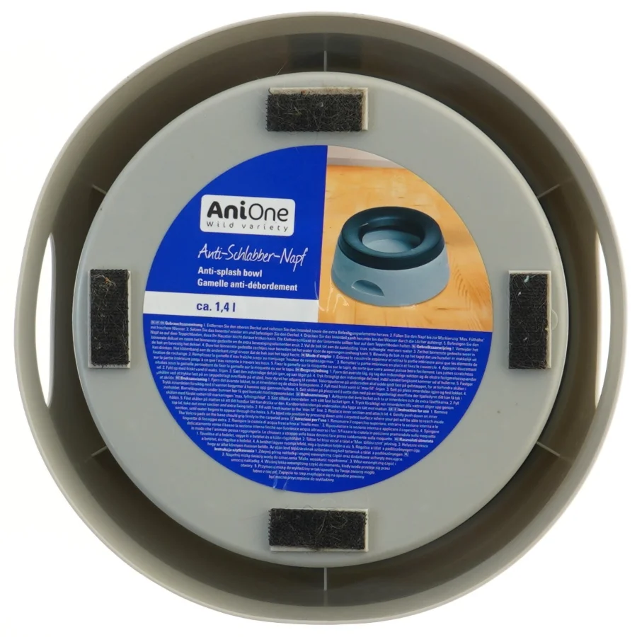 Anti-skvulp skål til dyr (str. Ø 24,5 cm)