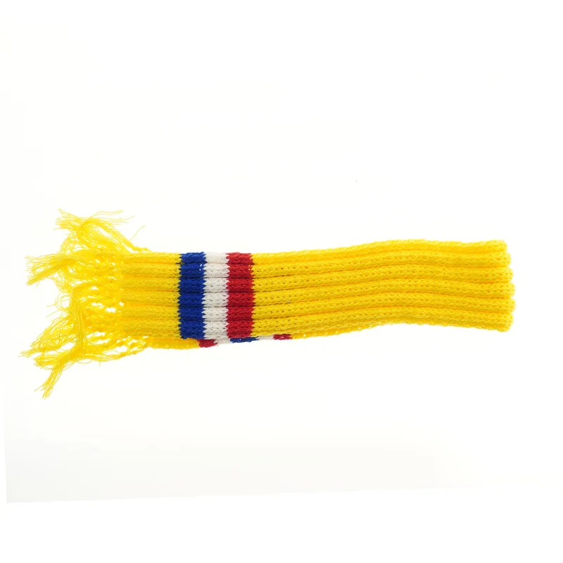 Gul stribet halstørklæde (str. 136x16,5 cm)