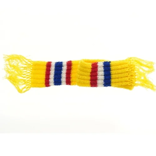 Gul stribet halstørklæde (str. 136x16,5 cm)