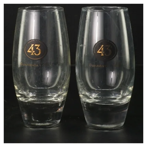 Sæt af glas med logo Licor 43 Cuarenta y Tres (str. 14,5 cm)