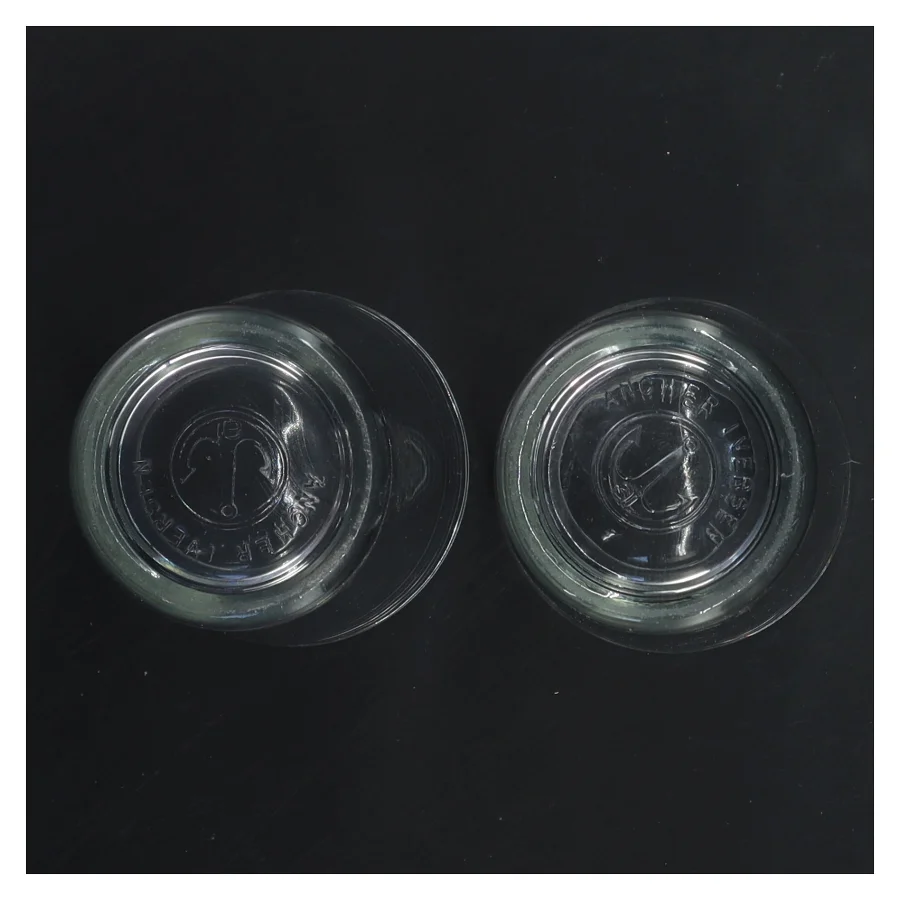 Krus glas sæt (str. 2 stk Ø 7 cm længde 10 cm)