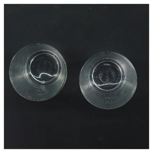 Krus glas sæt (str. 2 stk Ø 7 cm længde 10 cm)