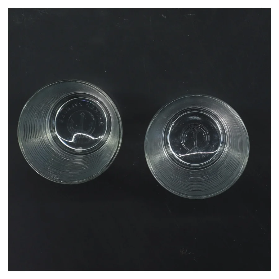 Krus glas sæt (str. 2 stk Ø 7 cm længde 10 cm)