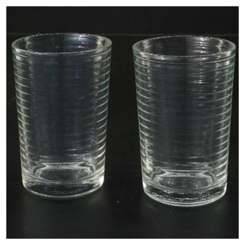 Krus glas sæt (str. 2 stk Ø 7 cm længde 10 cm)