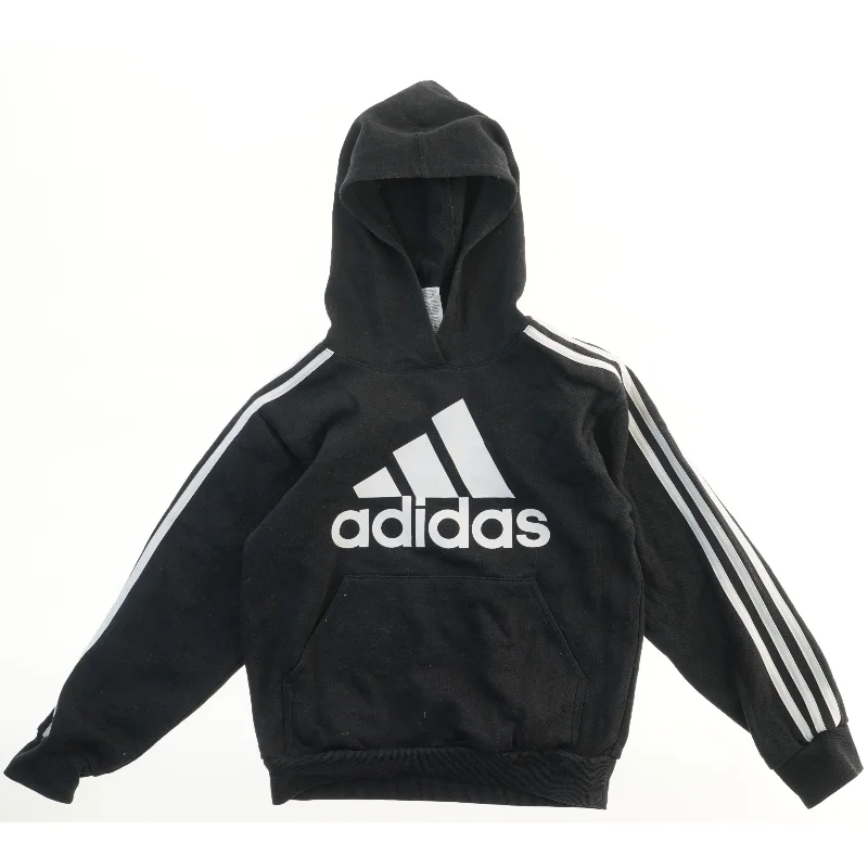 Sort hættetrøje med logo fra Adidas (str. M)