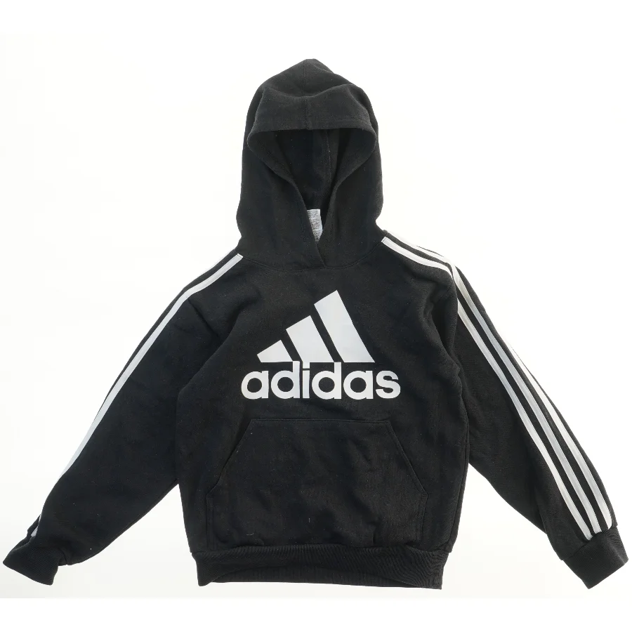 Sort hættetrøje med logo fra Adidas (str. M)