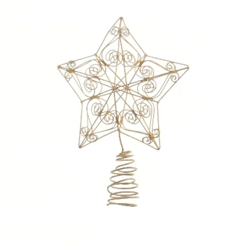 Trætopstjerne i metal (str. 26 cm)