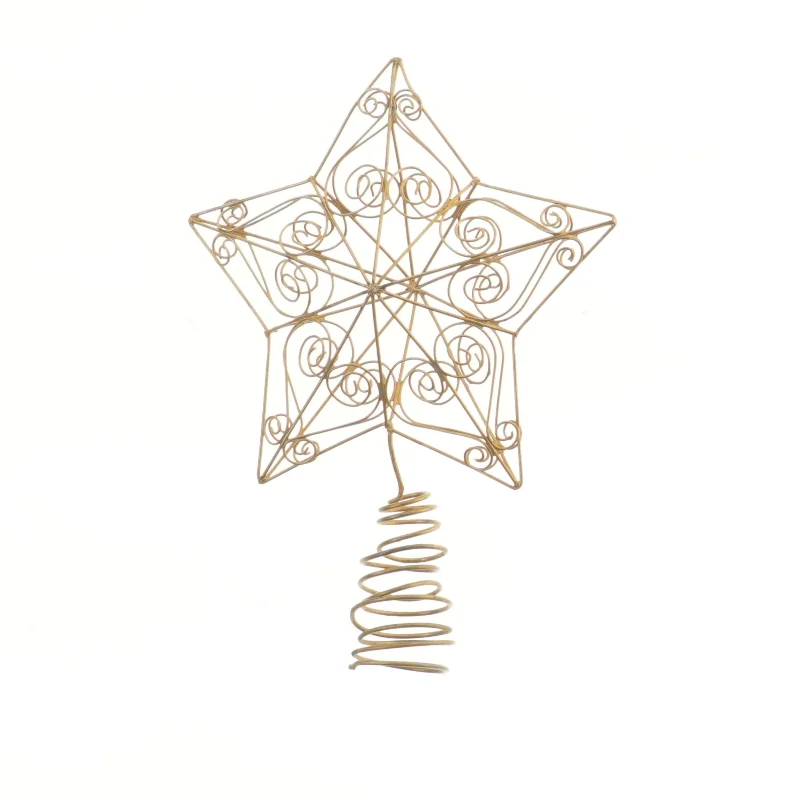 Trætopstjerne i metal (str. 26 cm)