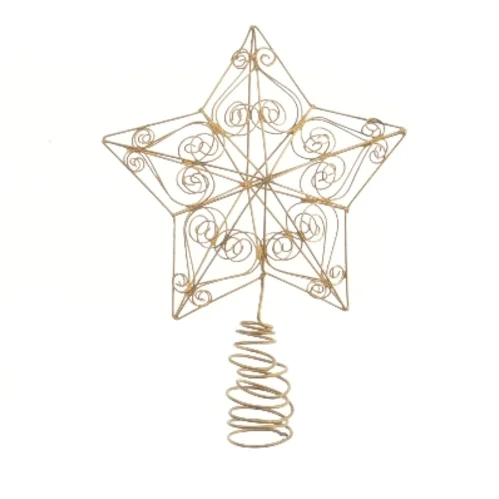 Trætopstjerne i metal (str. 26 cm)