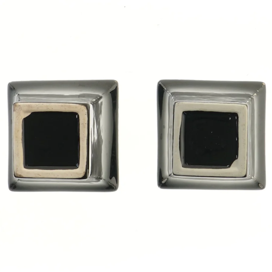 Kvadratiske vasepotter, sort (str. 2 stk 11,5x10,5 cm)
