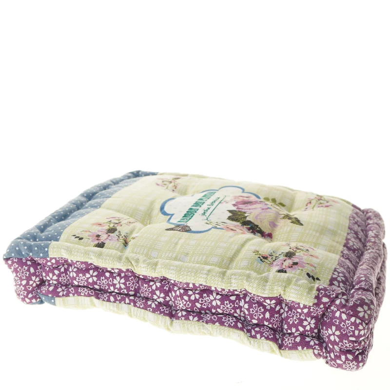 Dekorativ pude/hynde med blomsterprint (str. 42x42 cm)