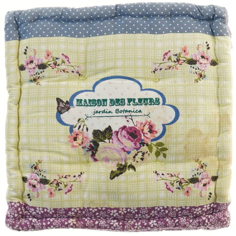 Dekorativ pude/hynde med blomsterprint (str. 42x42 cm)