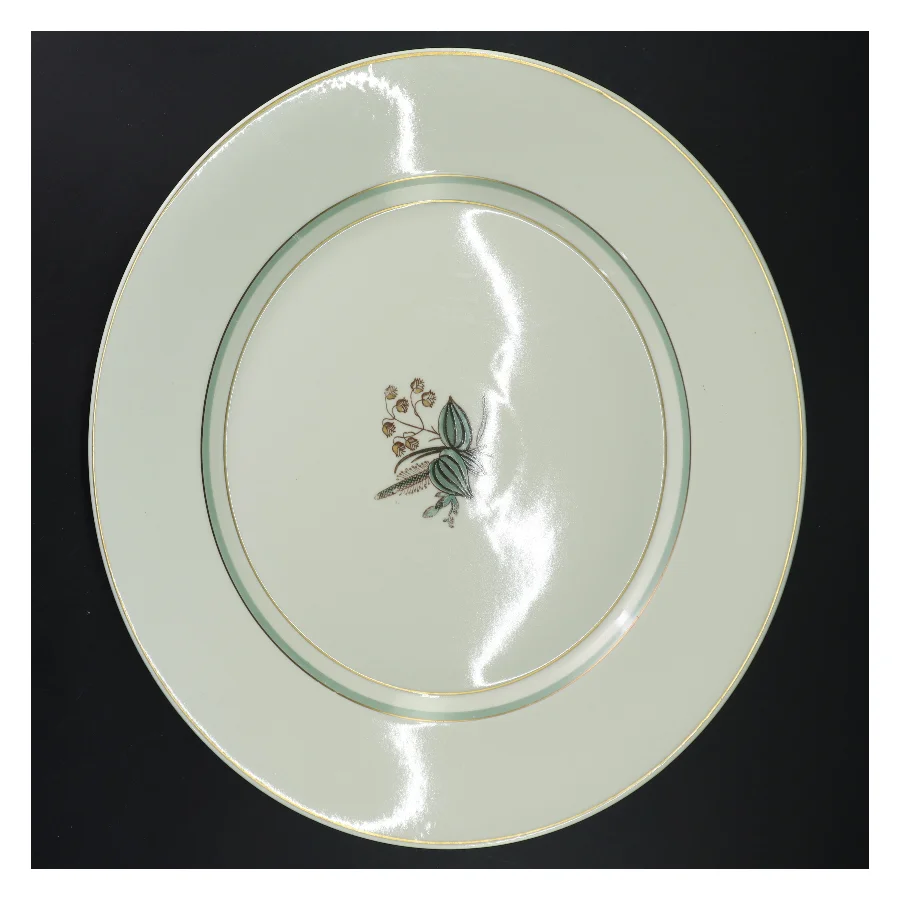 Hjertegræs stel Dekorativ serveringsfad fra Royal Copenhagen (str. Ø 34 cm)