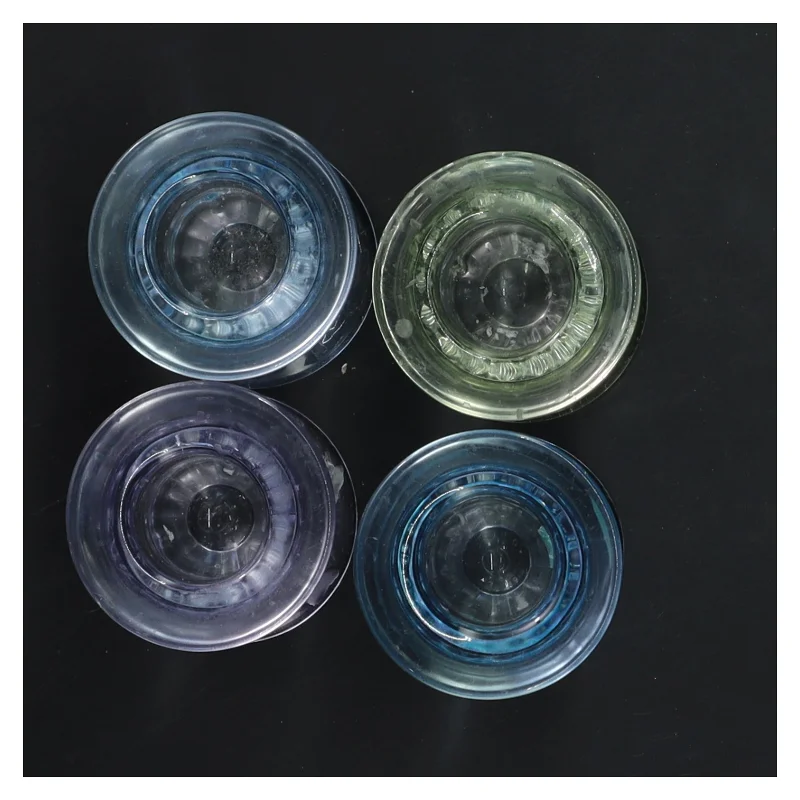 Glaslysestager sæt af 4 (str. 4 stk 6,5 cm)