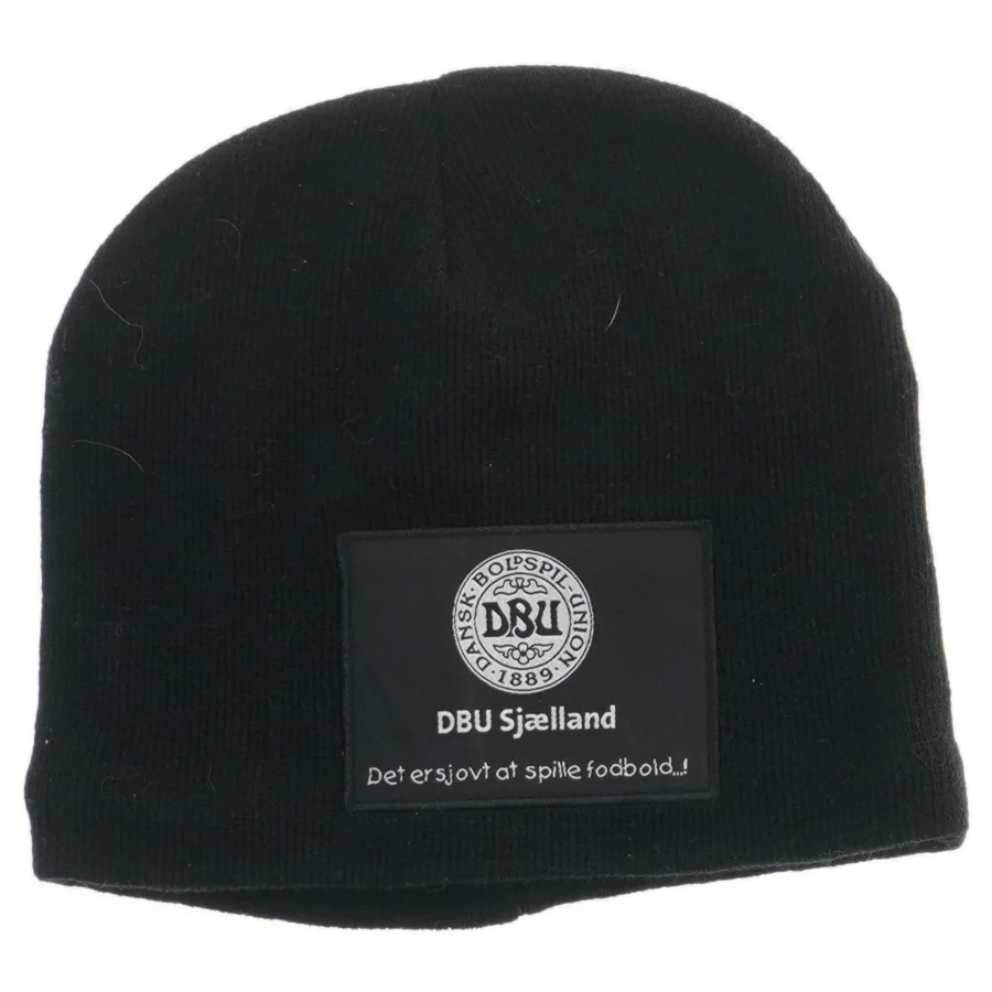 Sort hue med DBU logo (str. 24x22 cm)