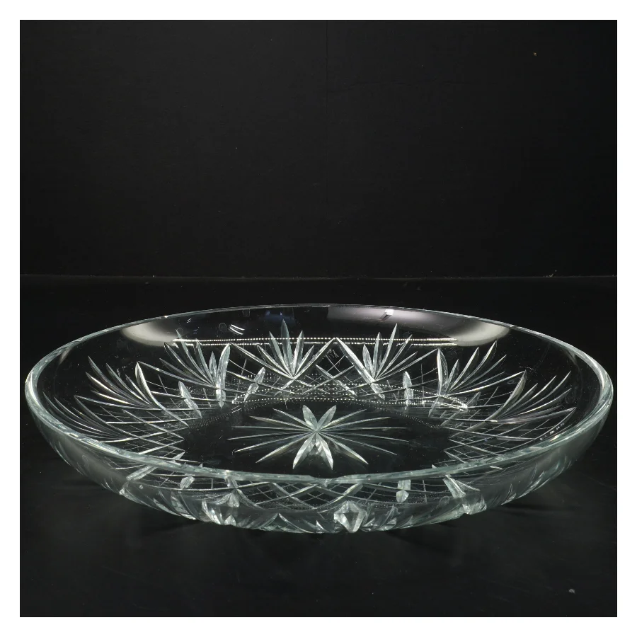 Glasfad med mønster (str. Ø 31,5 cm)