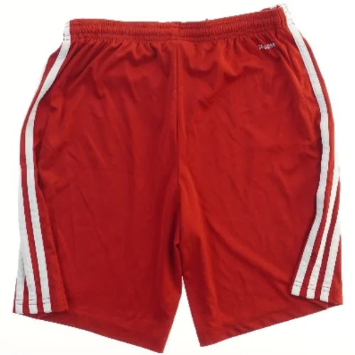 Røde sportsshorts med striber fra Adidas (str. 170)