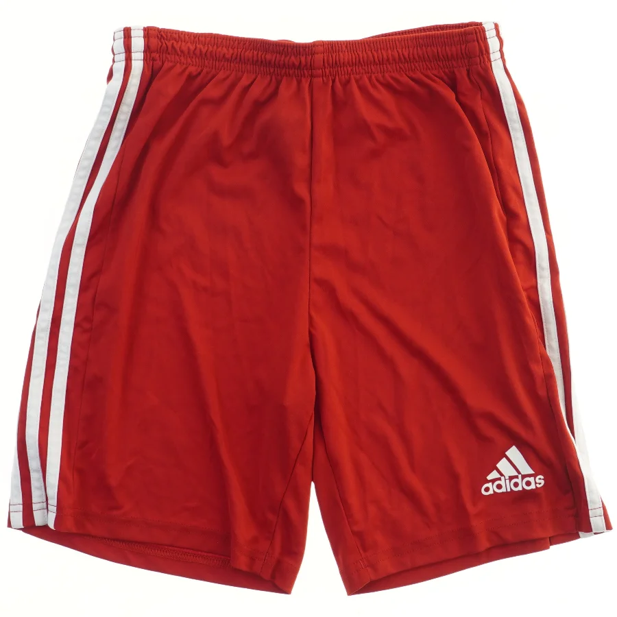 Røde sportsshorts med striber fra Adidas (str. 170)