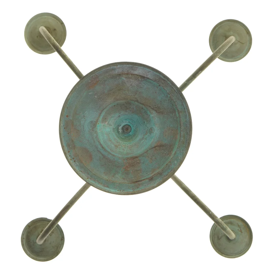 Antik lysestage med fem arme (str. 35 cm)