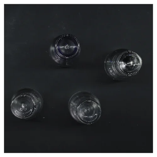 4 Mundblæste  likør/snaps farvede glas fra Sagaform (str. 4 stk Ø 4,5 cm længde 13 cm)
