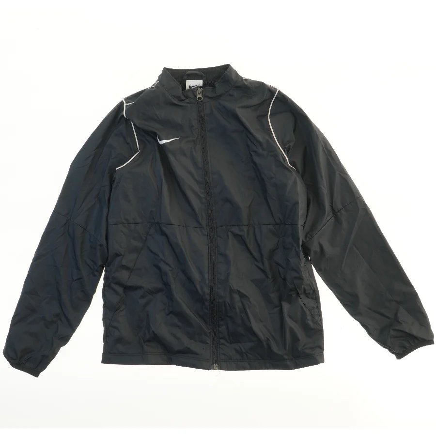 Sort vindjakke med hvide accents fra Nike (str. L)