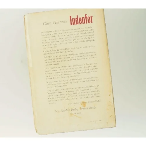 Indenfor af Olov Hartman (Bog)