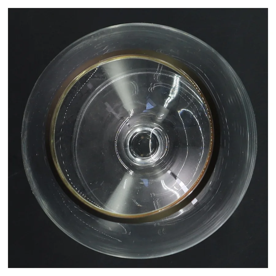 Glas med guldkant (str. Ø 6 cm længde 14,5 cm)