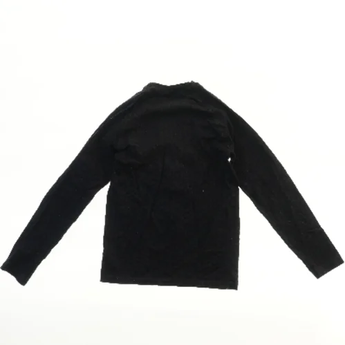 Langærmet sort trøje (str.  bryst 34 cm, længde 52 cm)