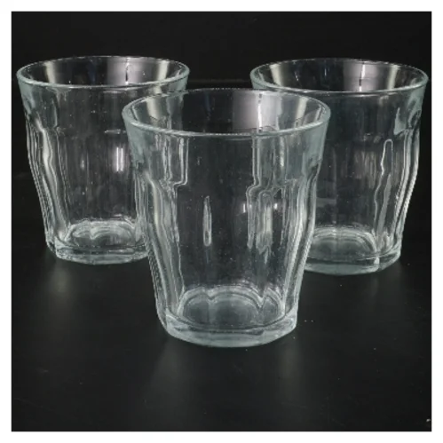 Tre glas (str. 3 stk Ø 9 cm længde 10 cm)