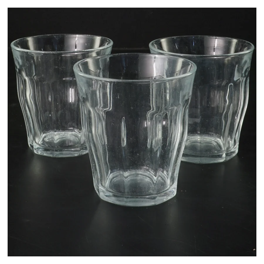 Tre glas (str. 3 stk Ø 9 cm længde 10 cm)