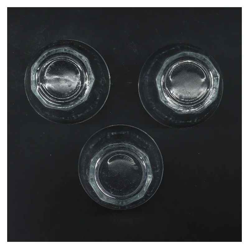 Tre glas (str. 3 stk Ø 9 cm længde 10 cm)