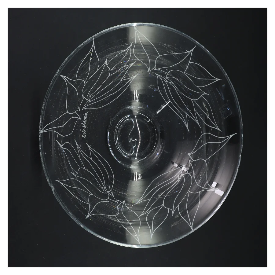 Dekorativ glasskål (str. 24x10 cm)