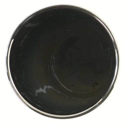 Grå vase med metallisk kant (str. Ø 13 cm længde 15 cm)