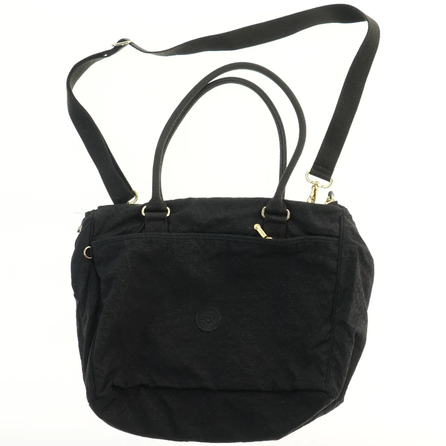 Sort skuldertaske fra Kipling (str. 43x36 cm)