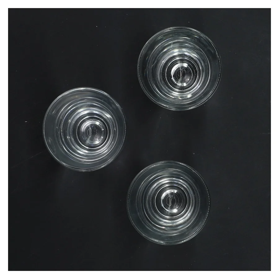 Sæt med tre shotsglas (str. 3 stk Ø 4,5 cm længde 7,5 cm)