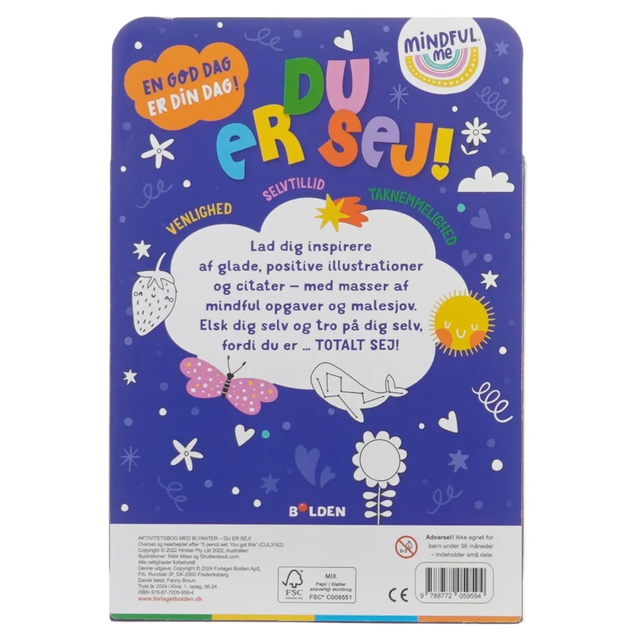 Male- og aktivitetsbog med blyanter fra Bolden (str. 25x17 cm)