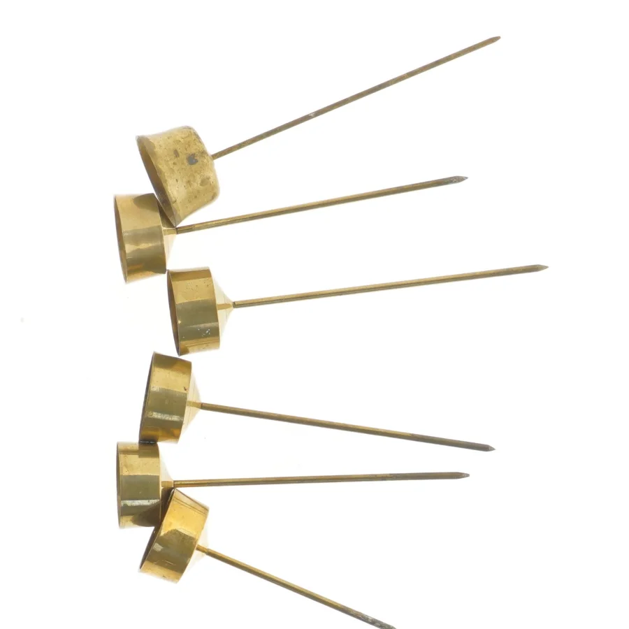Vintage messing fyrfadsspyd (str. 17x4,5 cm)