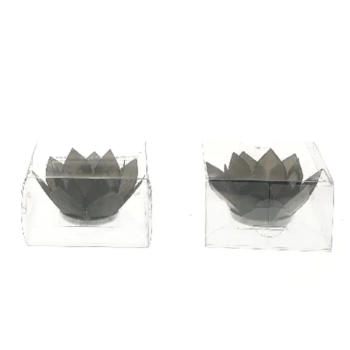 2 Lotus Capiz lysestager 2 stk (str. 2 stk 11,5 cm)