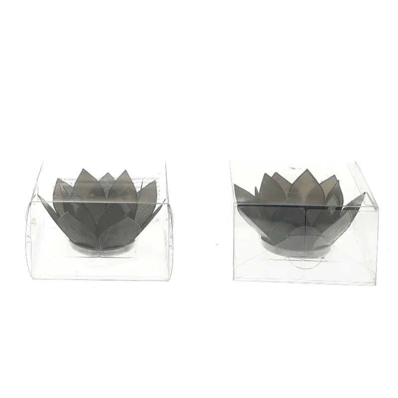 2 Lotus Capiz lysestager 2 stk (str. 2 stk 11,5 cm)