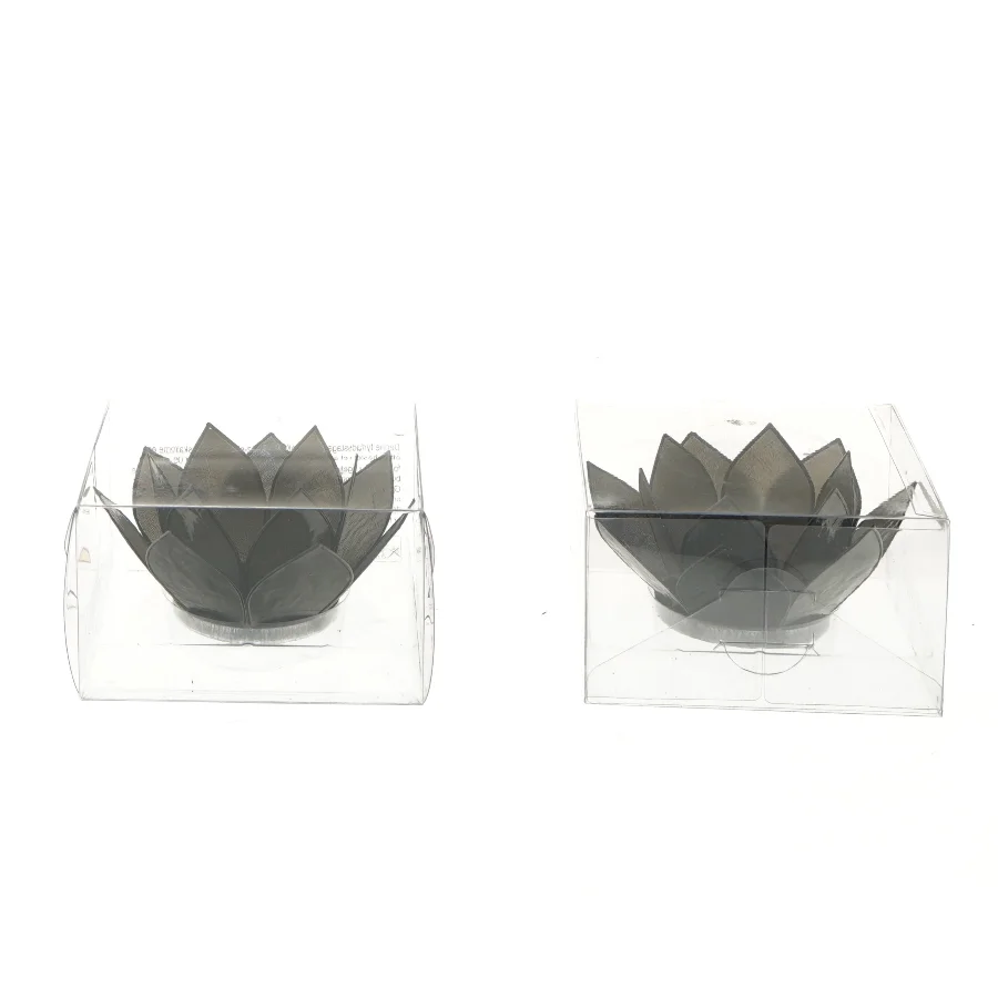 2 Lotus Capiz lysestager 2 stk (str. 2 stk 11,5 cm)