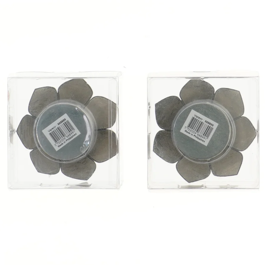 2 Lotus Capiz lysestager 2 stk (str. 2 stk 11,5 cm)