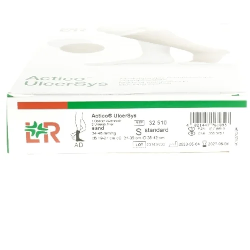 Medicinsk kompressionsstrømpesystem fra Oeko-tex (str. s, cm)