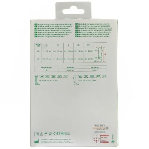 Medicinsk kompressionsstrømpesystem fra Oeko-tex (str. s, cm)