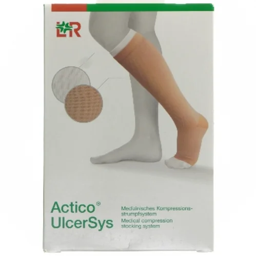 Medicinsk kompressionsstrømpesystem fra Oeko-tex (str. s, cm)