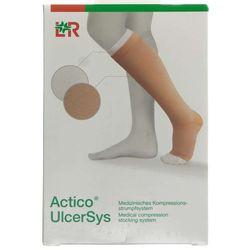 Medicinsk kompressionsstrømpesystem fra Oeko-tex (str. s, cm)