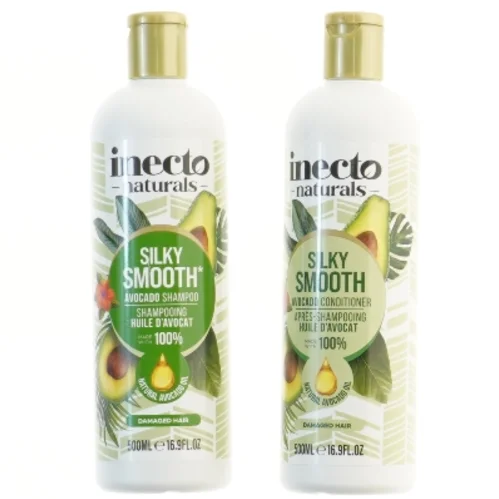 Inecto Naturals Silky Smooth shampoo og balsam fra Inecto (str. 2 stk 22 cm)