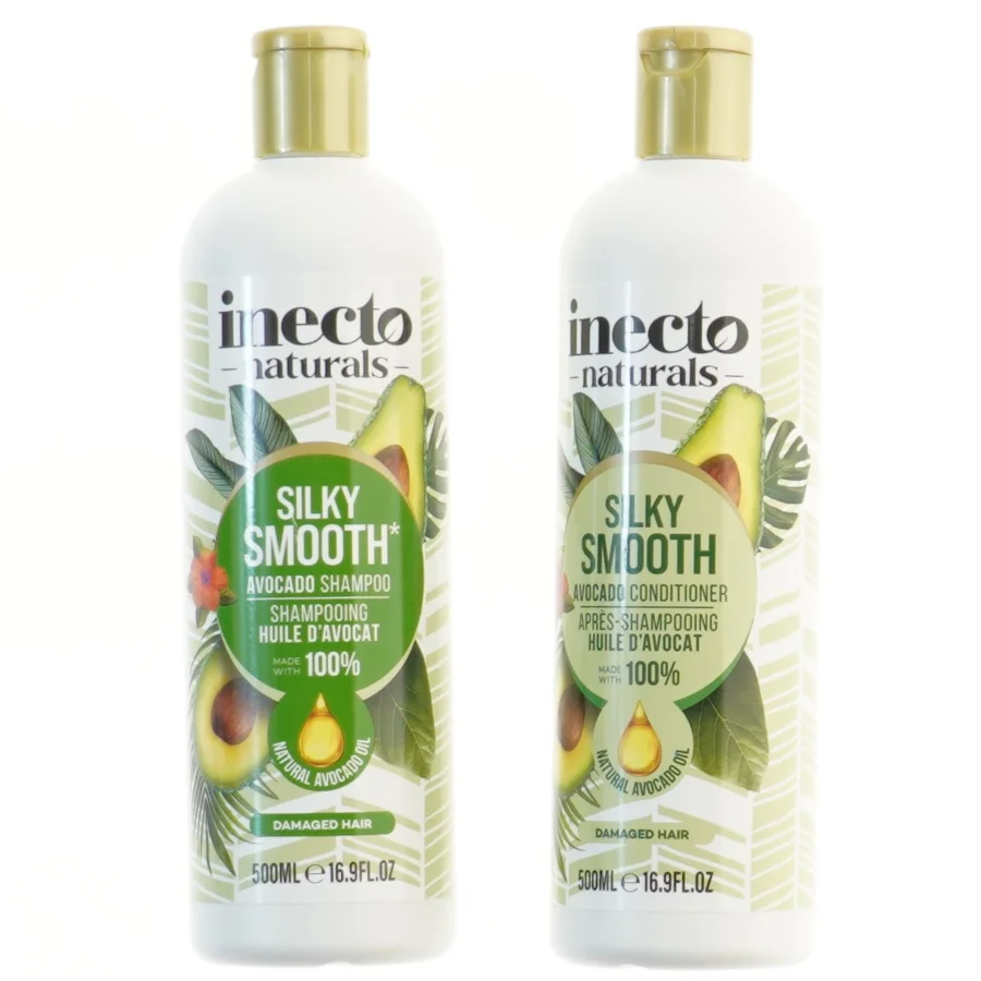 Inecto Naturals Silky Smooth shampoo og balsam fra Inecto (str. 2 stk 22 cm)